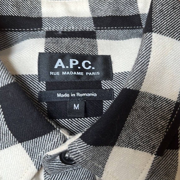 Apc long sleeve button down plaid - Picture 2 of 3